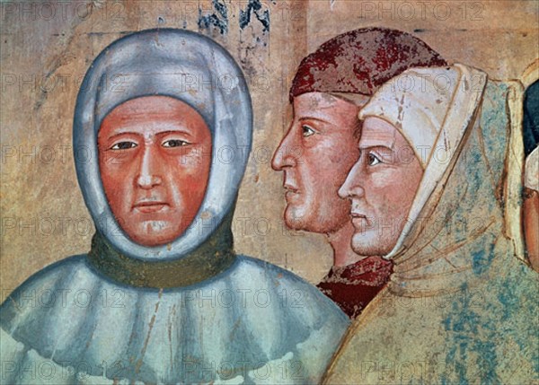 BONAIUTO ANDREA 1343/1377
*CAPILLA DE LOS ESPAÑOLES-FRESCO-DETALLE DE DANTE Y PETRARCA
FLORENCIA, IGLESIA DE SANTA MARIA NOVELLA
ITALIA