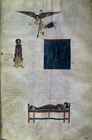 BEATO DE LIEBANA
COMENTARIOS AL APOCALIPSIS - FOLIO 264-R- APARICION DEL ANGEL GABRIEL
GERONA, CATEDRAL-BIBLIOTECA
GERONA

This image is not downloadable. Contact us for the high res.