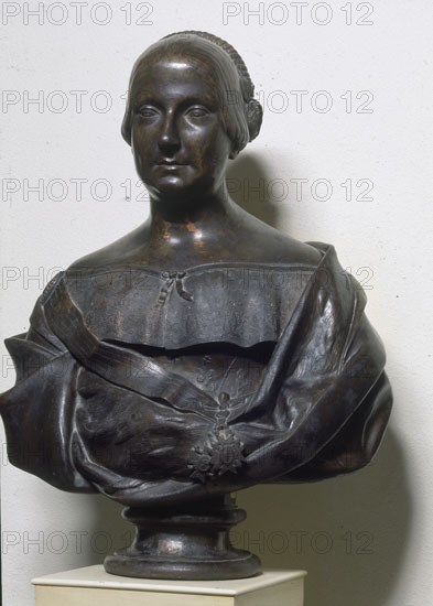 PIQUER Y DUART JOSE 1806/1871
BUSTO EN BRONCE DE MARIA LUISA FERNANDA DE BORBON -
MADRID, SENADO-ESCULTURA
MADRID