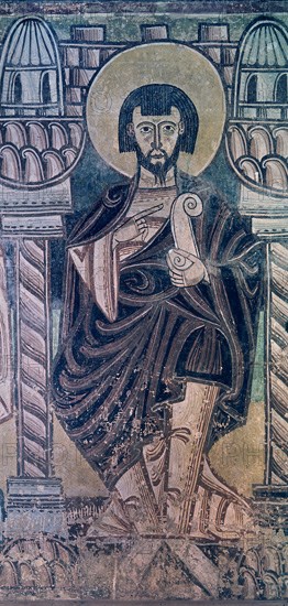 MAESTRO DE MADERUELO
PINTURAS ROMANICAS SXII -PANEL IZQUIERDO- APOSTOL-PROCEDEN DE LA IGLESIA DE LA VERACRUZ DE MADERUELO
MADRID, MUSEO DEL PRADO-PINTURA
MADRID