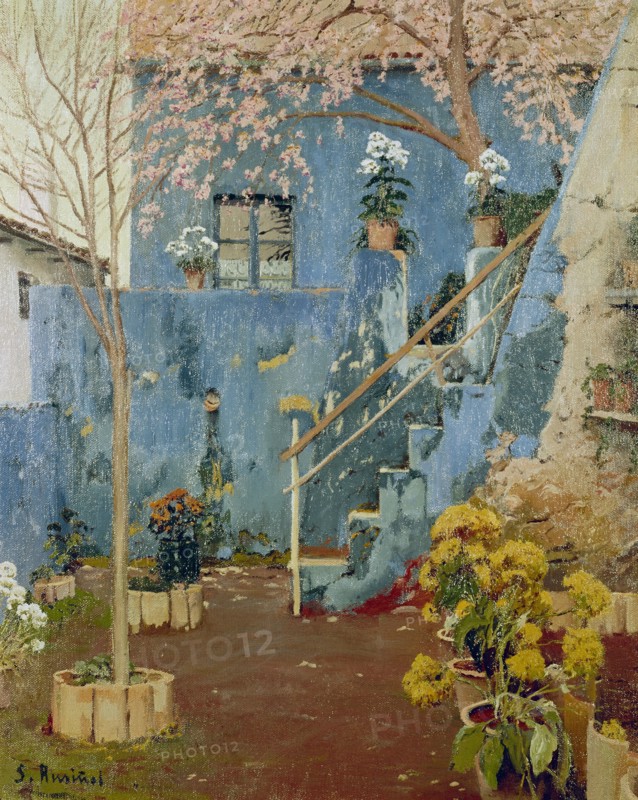 Rusiñol, Blue patio in Sitges