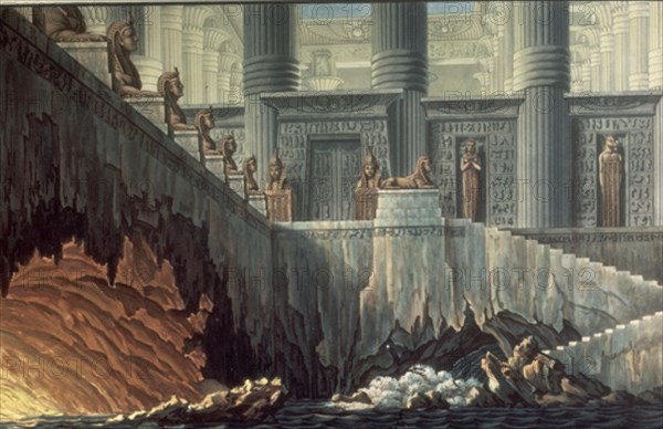 LA FLAUTA MAGICA 1791 - DIBUJO PARA EL DECORADO DE LA OPERA-
PARIS, MUSEO DE LA OPERA
FRANCIA
