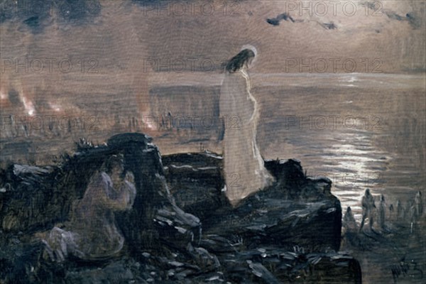 MUÑOZ DEGRAIN 1840/1924
JESUS EN EL TIBERIADES
VALENCIA, MUSEO BELLAS ARTES - COLEGIO PIO V
VALENCIA