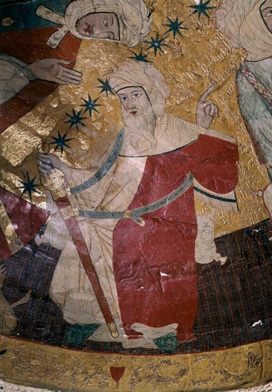 PINTURAS DE LA BOVEDA CENTRAL-S XV-RETRATOS DE LOS PRIMEROS REYES DE LA DINASTIA NAZARI-
GRANADA, ALHAMBRA-SALA DE LOS REYES
GRANADA