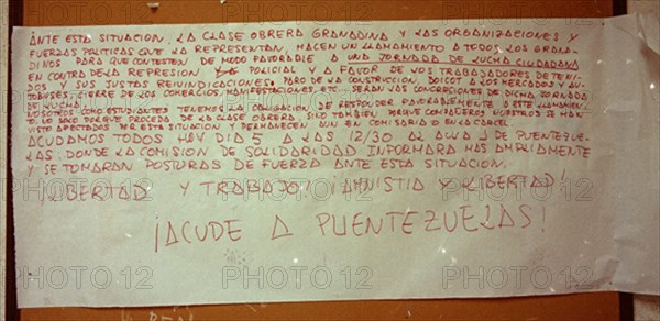 CARTELES SUBVERSIVOS
GRANADA, UNIVERSIDAD
GRANADA

This image is not downloadable. Contact us for the high res.