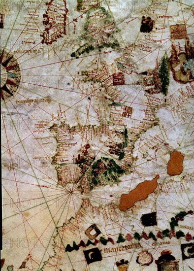 COSA JUAN DE LA 1449/1510
MAPA DE 1500 - ESPANA
MADRID, MUSEO NAVAL
MADRID