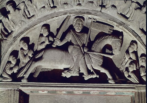 SANTIAGO EN CLAVIJO - TIMPANO ROMANICO
SANTIAGO DE COMPOSTELA, CATEDRAL
CORUÑA

This image is not downloadable. Contact us for the high res.