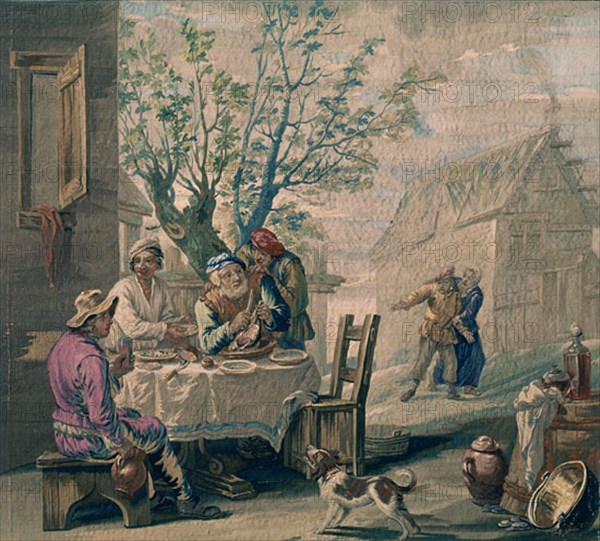 TENIERS
TAPIZ DE LA REAL FABRICA SEGUN CARTON DE TENIERS-S XVII-ESCUELA FLAMENCA-COMIDA EN UNA TABERNA
SANTIAGO DE COMPOSTELA, MUSEO CATEDRAL
CORUÑA