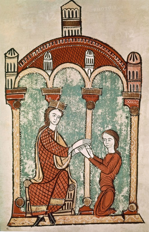 Liber feudorum maior, Le roi Alphonse II d'Aragon recevant les hommages d'un vassal