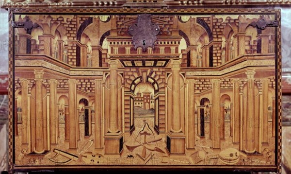 ARQUIMESA HOLANDESA CON TARACEA FIGURATIVA S XVI
Madrid, musée Lazaro Galdiano
