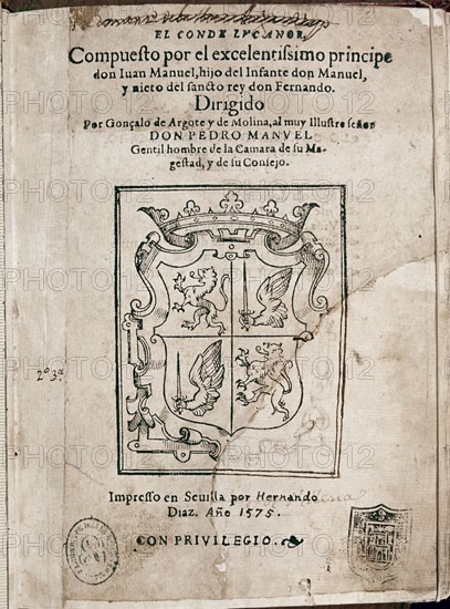 JUAN MANUEL INFANTE
EL CONDE LUCANOR
MADRID, BIBLIOTECA NACIONAL
MADRID

This image is not downloadable. Contact us for the high res.