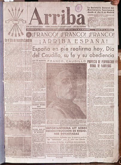 PERIODICO - ARRIBA - DIARIO DE FALANGE ESPAÑOLA TRADICIONALISTA Y DE LAS JONS 1/10/1935 DIA DEL CAUD
MADRID, HEMEROTECA MUNICIPAL
MADRID