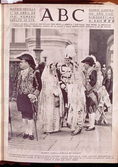 DUQUE
PERIODICO A B C- MADRID-SEVILLA - 1/10/1931 DOMINGO DE RAMOS EN PALACIO
MADRID, HEMEROTECA MUNICIPAL
MADRID

This image is not downloadable. Contact us for the high res.
