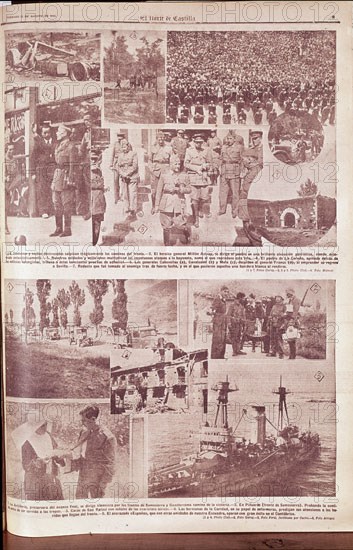 El Norte de Castilla Newspaper dated 8/21/1936: Civil War. News from the National Party