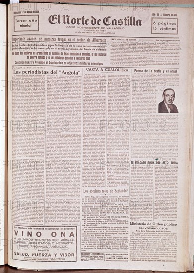 PERIODICO NORTE DE CASTILLA 1938
MADRID, HEMEROTECA MUNICIPAL
MADRID

This image is not downloadable. Contact us for the high res.
