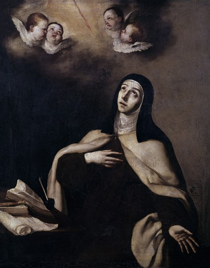 RIBERA JOSE DE 1591/1652
SANTA TERESA - 1515/1582- PINTURA BARROCA ESPAÑOLA-ESCUELA VALENCIANA
SEVILLA, MUSEO BELLAS ARTES - CONVENTO MERCEDARIAS CALZADAD
SEVILLA
