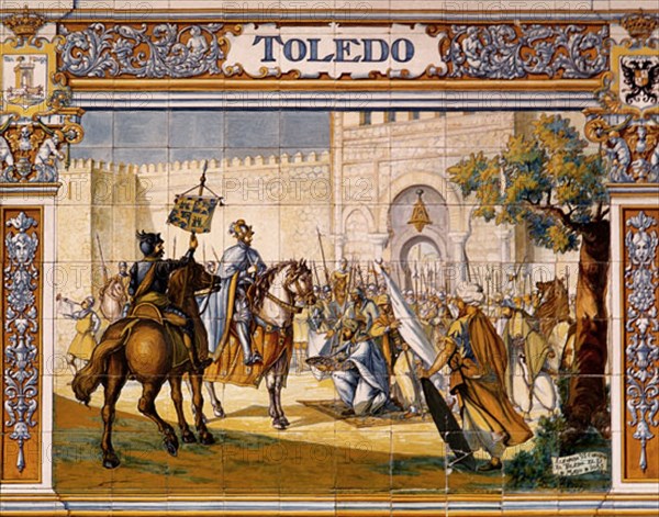 REPRESENTACION DE TOLEDO -LA CONQUISTA DE TOLEDO POR ALFONSO VI EN EL AÑO 1085 A AL-ANDALUS
SEVILLA, PLAZA DE ESPAÑA
SEVILLA