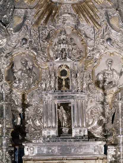 Vélasquez Medrano, Ostensoir d'argent dans la sacristie