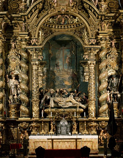 ROLDAN PEDRO 1624/69
ALTAR Y  RETABLO DEL SANTO ENTIERRO S XVII
SEVILLA, HOSPITAL DE LA CARIDAD
SEVILLA