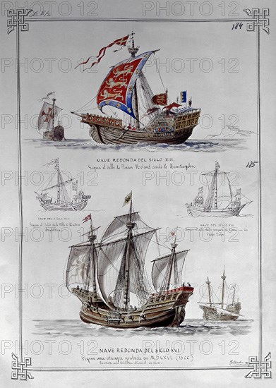MONLEON RAFAEL 1853/1900
NAVES REDONDAS DEL SIGLO XVII Y XVI
MADRID, MUSEO NAVAL LAMINAS
MADRID