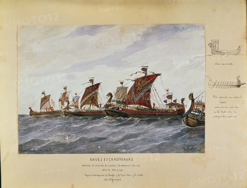Monleon, Navires scandinaves primitifs appartenant aux Vikings