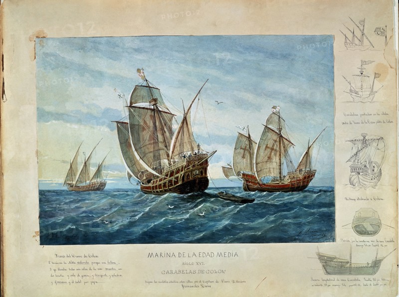 Monleón, Les Caravelles de Colomb : la Pinta, la Niña et la Santa Maria