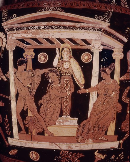 *AYAX VIOLA EL TEMPLO DE ATENEA AL LLEVARSE A PROFETISA CASANDRA.CRATERA GRIEGA-S IVAC
NAPOLES, MUSEO ARQUEOLOGICO NACIONAL
ITALIA

This image is not downloadable. Contact us for the high res.