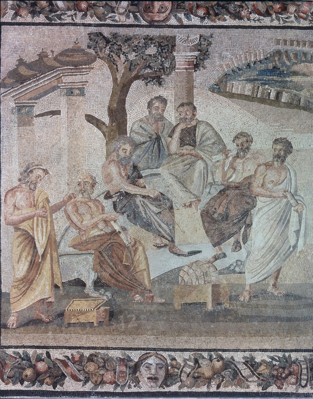 Philosophers attending the Wise Men Assembly or School of Philosophy