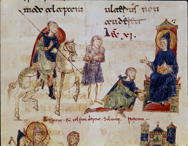 Manuscript of Montecasino (St. Benedict and Totila)