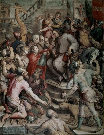 ALBERTI LEON BATTISTA 1404/72
*LORENZO MEDICI CON ERUDITOS EPOCA S XV
FLORENCIA, PALACIO VECCHIO
ITALIA