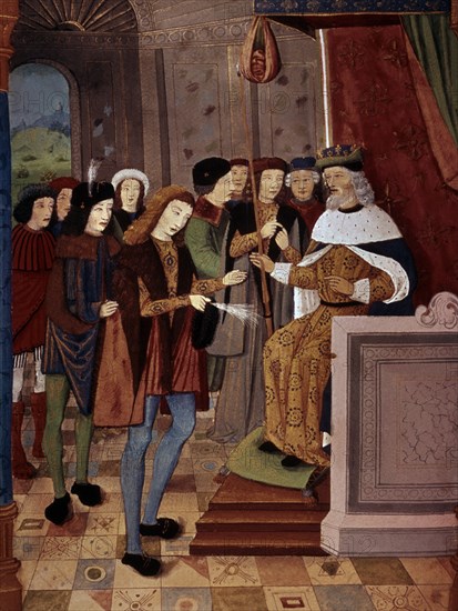 *GUNTANO REY MEROVINGIO CON SU SOBRINO CHILDEBERTO II
TURIN, MUSEO
ITALIA

This image is not downloadable. Contact us for the high res.