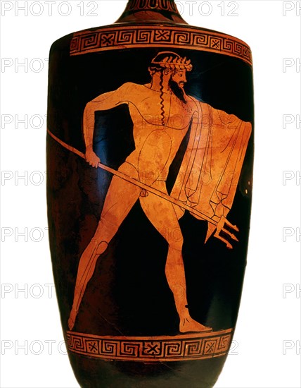 *POSEIDON FIGURA DE UN LEKYTOS - SIGLO V AC
PALERMO, MUSEO NACIONAL SICILIA
ITALIA

This image is not downloadable. Contact us for the high res.