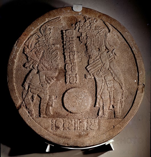 Ball court marker of the Mayan ballgame