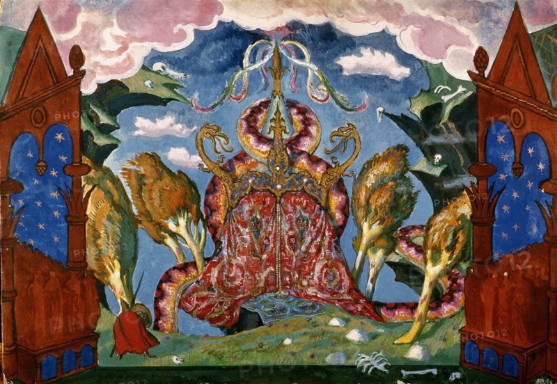 Benois, Outline for the set of the opera 'The Golden Cockerel'