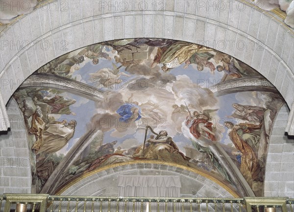 GIORDANO LUCA 1632/1705
FRESCOS-IGLESIA-BOVEDA DEL ANTECORO-ESCENA DE LA VIDA DE DAVID
SAN LORENZO DEL ESCORIAL, MONASTERIO-INTERIOR
MADRID

This image is not downloadable. Contact us for the high res.
