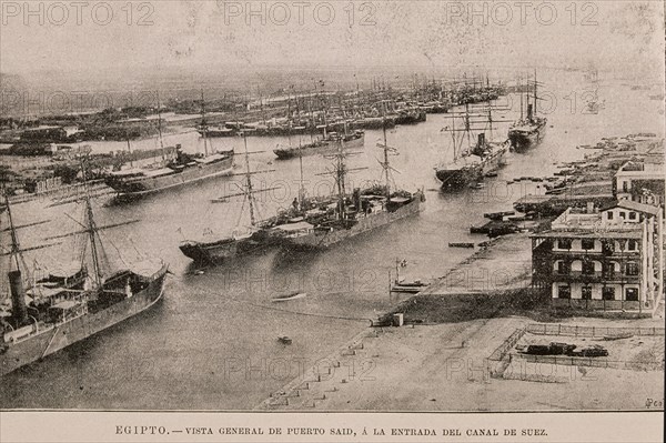 ILUST ESP/AMER-1896-EGIPTO-PUERTO SAID A LA ENTRADA CANAL DE SUEZ-

This image is not downloadable. Contact us for the high res.