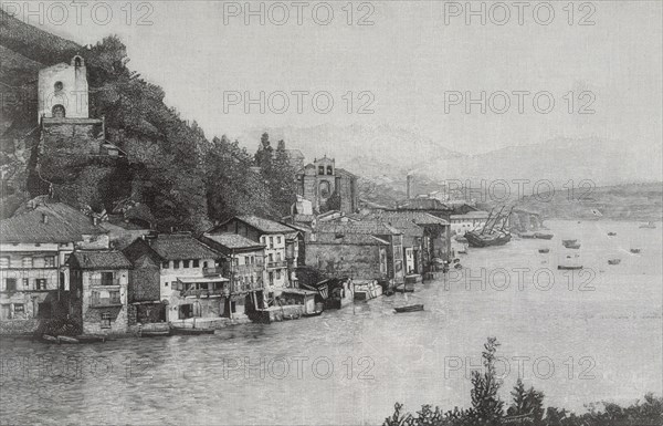 ILUST ESP/AMER-1896-GUIPUZCOA-PASAJES DE SAN JUAN-GRABADO