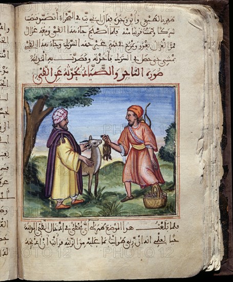 "CONSOLACIONES EN EL ENTRETENIMIENTO DE CALIFAS Y JEFES"ARABE 528-F36V-COMERCIANTE TRATA CON CAZADOR
SAN LORENZO DEL ESCORIAL, MONASTERIO-BIBLIOTECA
MADRID