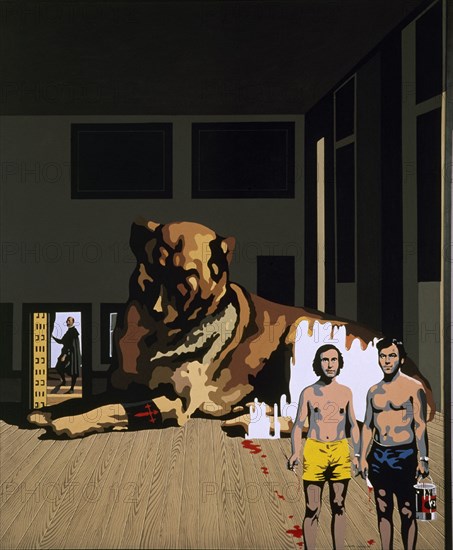 EQUIPO CRONICA
AUTORRETRATO EN PALACIO-1970-ACRILICO/LIENZO 122X99,5 CM
ALICANTE, MUSEO MUNICIPAL
ALICANTE