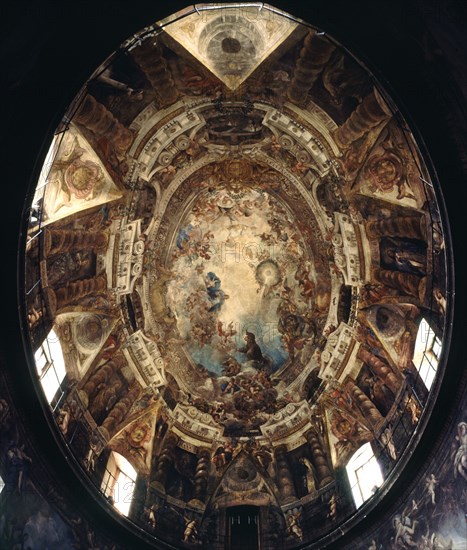 RIZZI-CARREÑO
INTERIOR-BOVEDA:CON FRESCOS DE LA VIDA DE S ANTONIO-S XVII BARROCA
MADRID, IGLESIA DE SAN ANTONIO DE LOS ALEMANES
MADRID