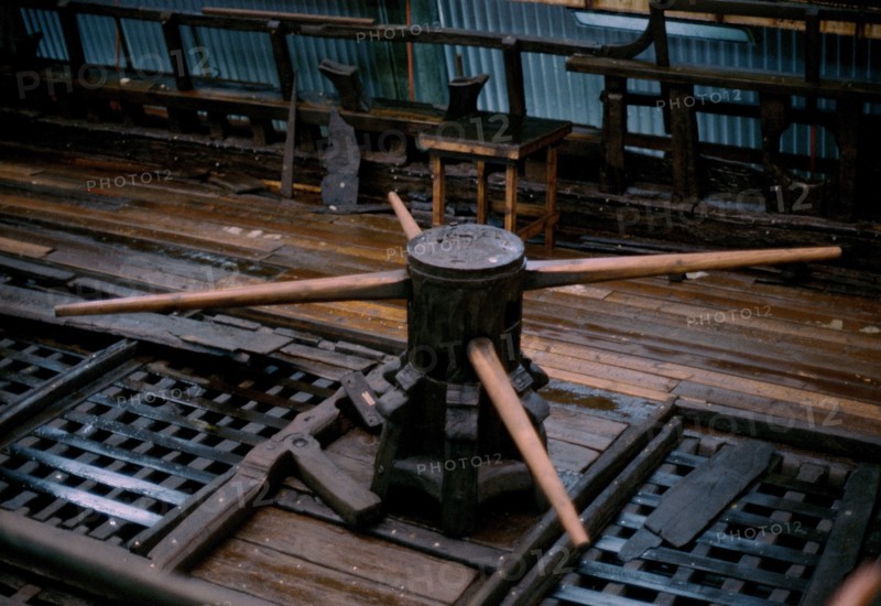 Detail inside of a boat