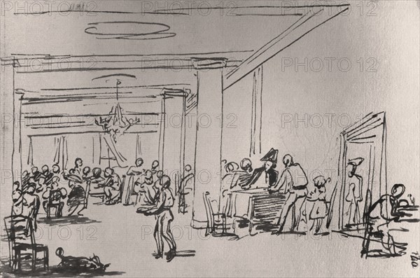 ALENZA LEONARDO 1807/45
DIBUJO DE UN CAFE
Madrid, public museum