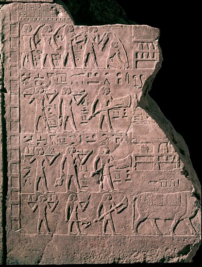 RELIEVE DE PARED DE TUMBA HERAKEOPOLITANA DE BA-HETEP-SAT-PORTADOR OFRENDAS
MADRID, MUSEO ARQUEOLOGICO NACIONAL
MADRID

This image is not downloadable. Contact us for the high res.