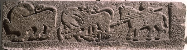 RELIEVE DE CAZADOR HALLADO EN S VICENTE S IX
OVIEDO, MUSEO ARQUEOLOGICO
ASTURIAS