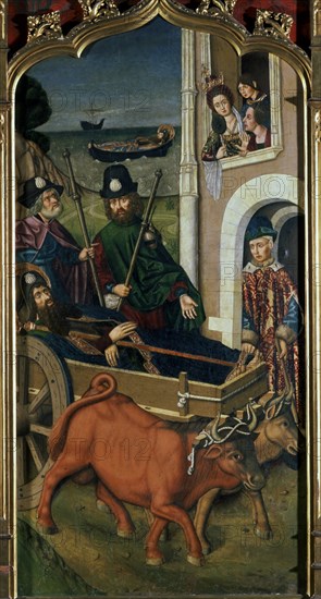 XIMENEZ
TRASLACION DEL CUERPO DE SANTIAGO EL MAYOR:II-LA CONDUCCION EN GALICIA - S XV - O/T 159x73 - NP 2669
Madrid, Museo del Prado