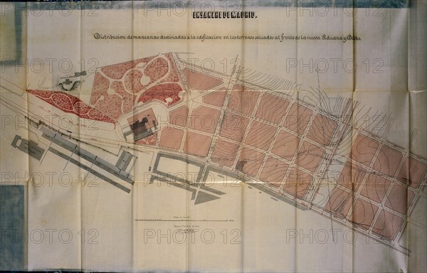 CASTRO CARLOS MARIA
PLANO DE ZONA DE MADRID SIG 10-84-91   19/7/1864
MADRID, ARCHIVO HISTORICO VILLA
MADRID
