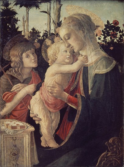 BOTTICELLI SANDRO 1444/1510
VIRGEN CON EL NINO Y SAN JUAN
PARIS, MUSEO LOUVRE-INTERIOR
FRANCIA