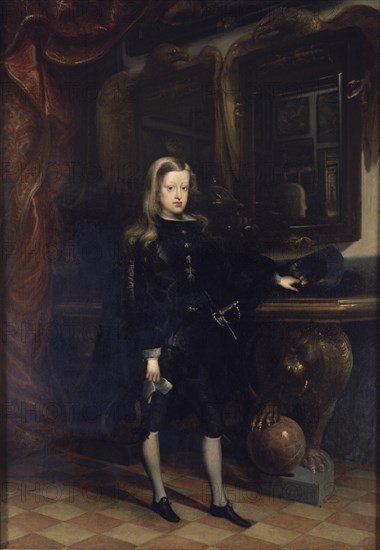 CARREÑO MIRANDA JUAN 1614/1685
RETRATO DE CARLOS II-LIENZO 202 x140 cm- S XVII-BARROCO ESPAÑOL
MADRID, BANCO EXTERIOR
MADRID