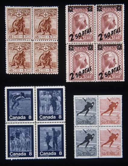 BLOQUES DE CUATRO SELLOS DE ESPANA Y CANADA

This image is not downloadable. Contact us for the high res.
