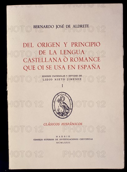 ALDRETE B J DE
ORIGEN Y PRINCIPIO DE LA LENGUA CASTELLANA O ROMANCE

This image is not downloadable. Contact us for the high res.